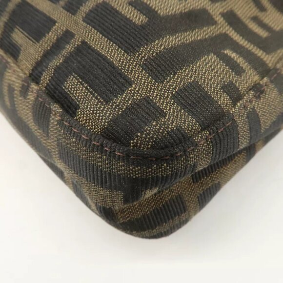 Authentic FENDI Zucca Canvas Leather Shoulder - Picture 10 of 16